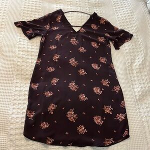 Plum floral dress